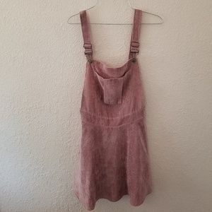 Corduroy skater overall dress